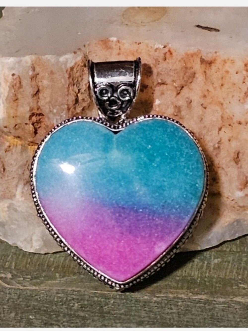 Rainbow Solar Quartz 1.75" Pendant